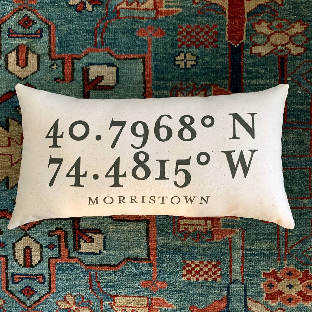 Custom Latitude & Longitude Pillows Passiflora Home